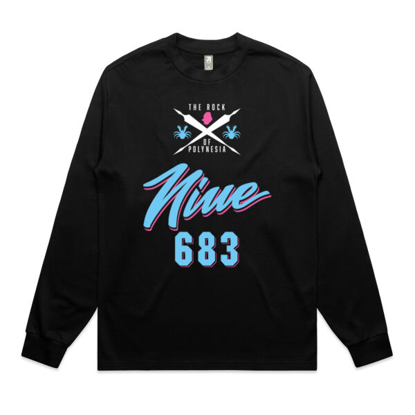 Niue - The Rock - Niue Heat - Mens Heavy Long Sleeve Tee Thumbnail