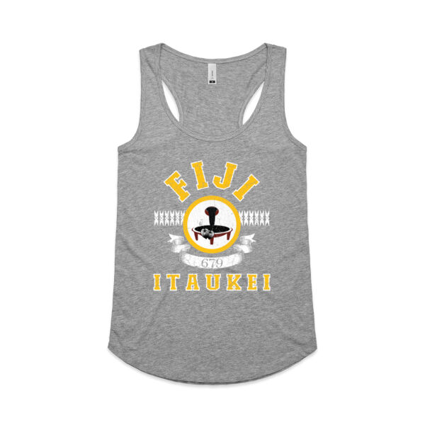 Fiji - iTaukei 679 - Vintage - Womens Yes Racerback Singlet Thumbnail