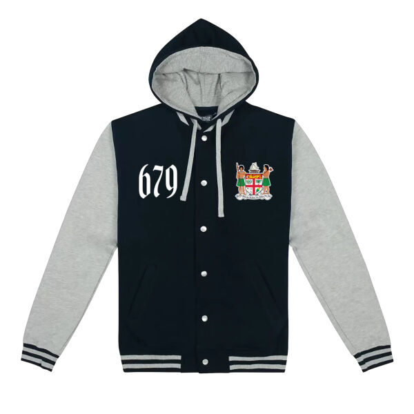 Fiji 679 - Cloke Hooded Letterman Jacket Thumbnail