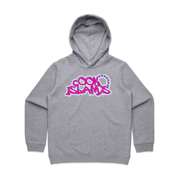 Cook Islands 682 - pink graffiti - Kids Supply Hoodie Thumbnail
