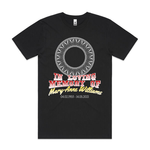 Memorial T-Shirt - Personalise: You choose Polynesian or MāoriBorder (Dark) Thumbnail